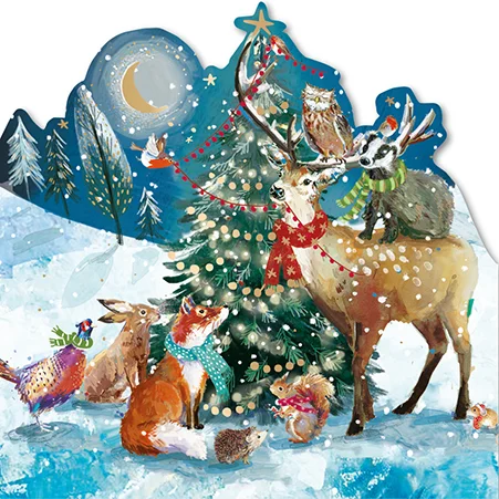 Woodland Animals Around The, Christmas Box Premium