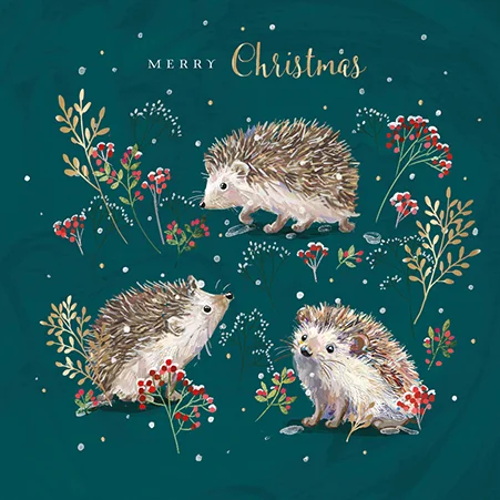 Squirrels Hedge-Hugs At, Greeting Card