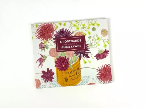 Angie Lewin watercolour, postcard wallet