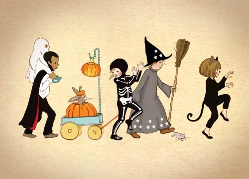 Halloween Parade, Postcard
