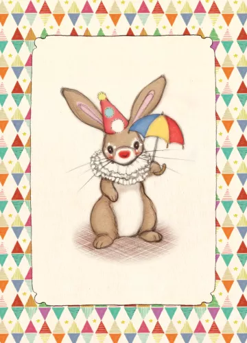 Clowning Around, Postcard