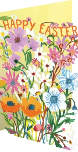 Easter Flower Field Lasercut Card