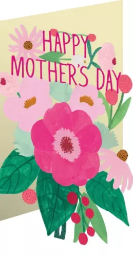 Big Magenta Mother's Day Lasercut Card