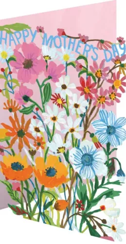 Mother's Flower Field Lasercut Card
