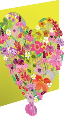 Heart Bouquet Lasercut Card