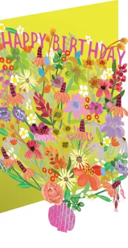 Bright Flowers Lasercut Card
