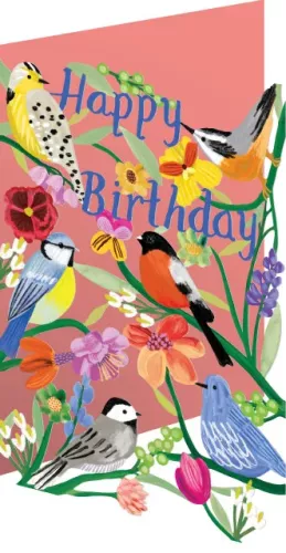 Bright Birds Lasercut Card