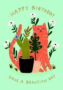 Beautiful Ginger Cat Petite Card