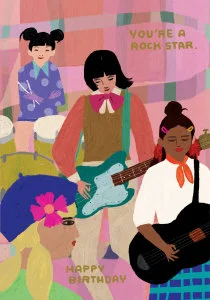 Rocking Girl Band Petite Card