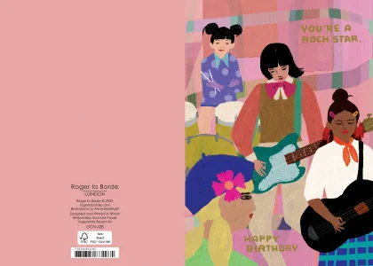 Rocking Girl Band Petite Card