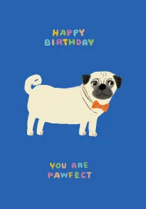 Pawfect Pug Petite Card