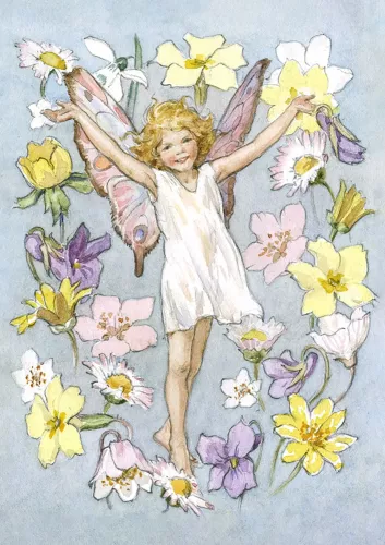 Fairy Land spring flowers, Greeting Card