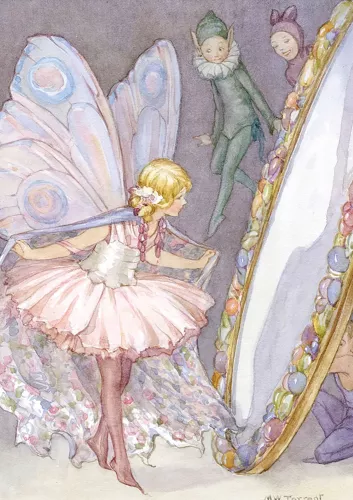 Fairy Land with mirror, Greeting Card