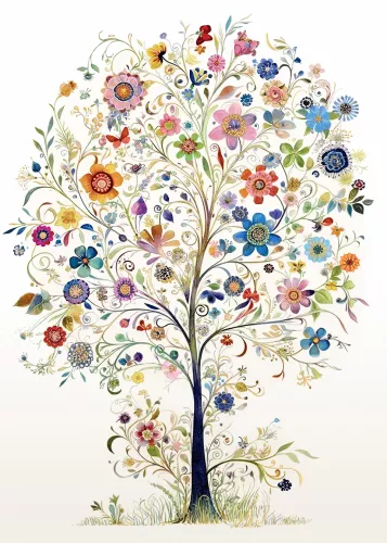 Doodle Tree, Greeting Card