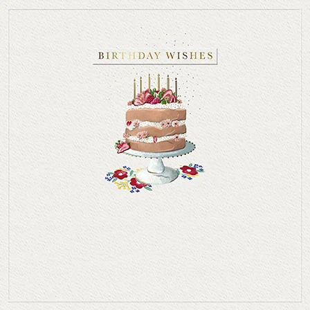 Birthday Cake with Candles, Counter Card