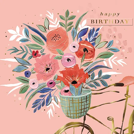 Bike with Flowers in the Basket, Counter Card