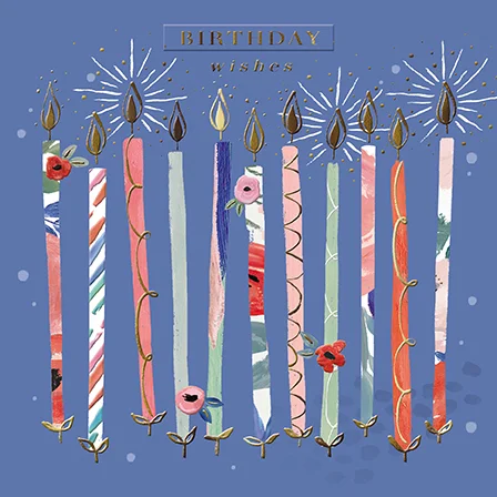 Floral Pattern Candles, Counter Card