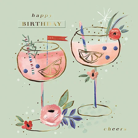 Gin Cocktails, Counter Card