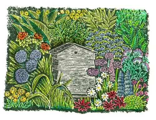 Bee Garden, Greeting Card