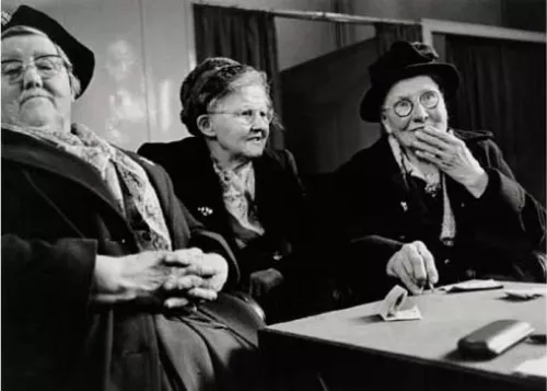 Winning at Bingo Weybridge Old People's Club April 1965 Greeting Card