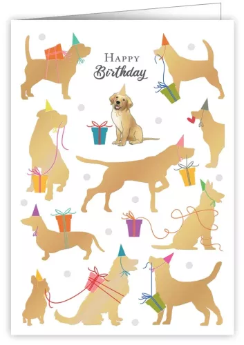 Dogs, Happy Birthday, Greeting Card, 3674