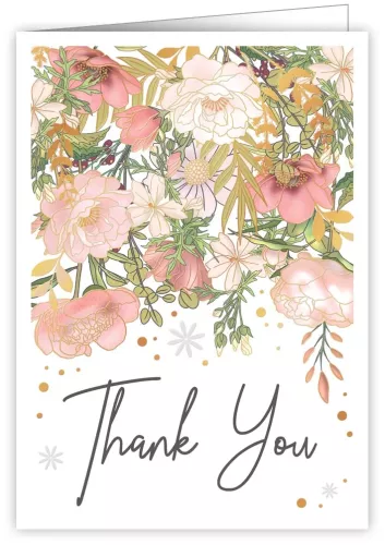 Flowers, Thank You, Greeting Card, 3682