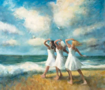 Dance of the Clouds and Breezes I, Greeting Card