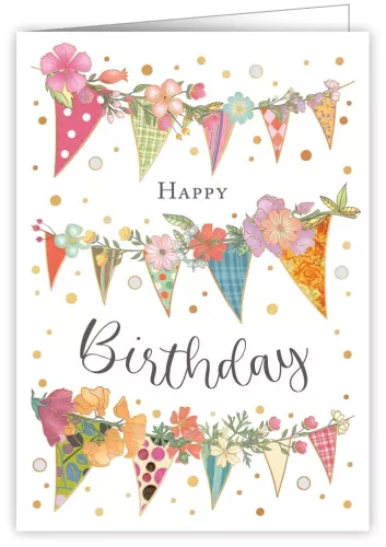 Happy Birthday, Garland, Greeting Card, 3688