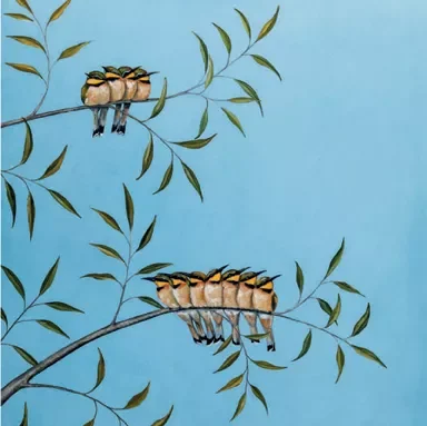 A colony of Bee-eaters, Greeting Card