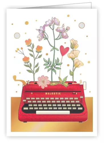 Flowery Typewriter, Mini Card