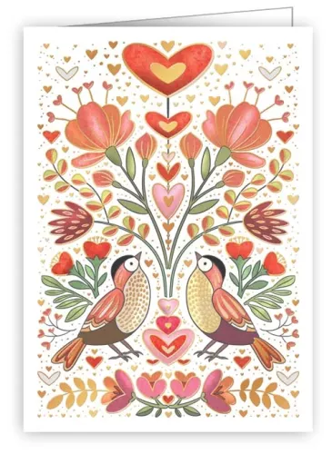 Birds in Pink, Mini Card