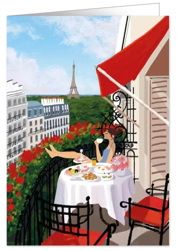 Breakfast in Paris, Greeting Card