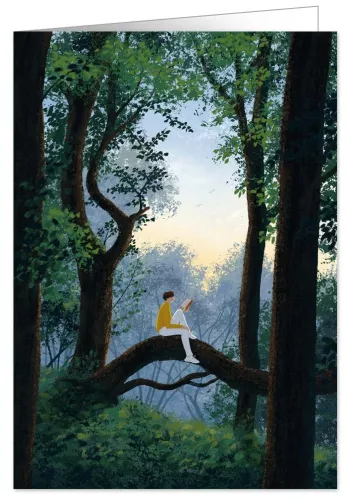 Reading in the Forest, Greeting Card, 1981