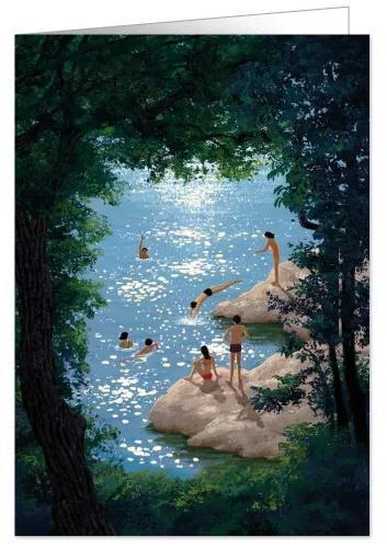 A Dip in the Ocean, Greeting Card, 1987