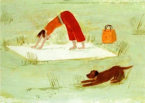 Dog Pose, Greeting Card