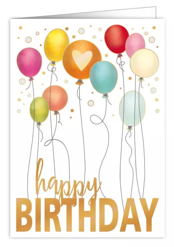 Birthday Balloons, Extra Large Greeting Card