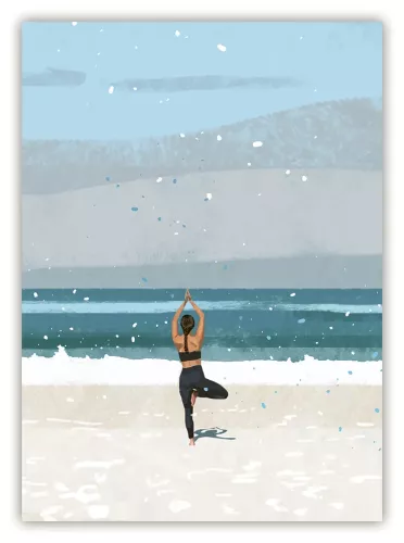 Yoga on the Beach, Postcard