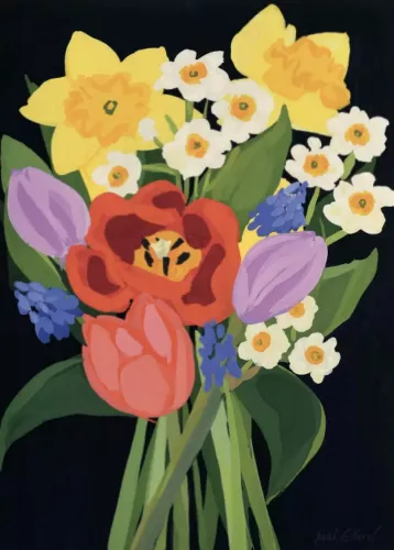 Daffodils and Tulips, Greeting Card