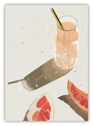Grapefruit Cocktail, Postcard