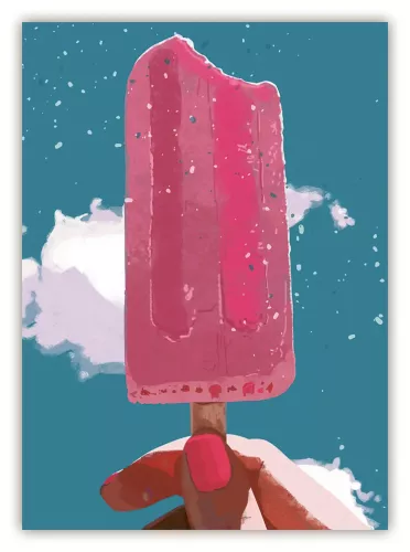 Pink popsicle, Postcard