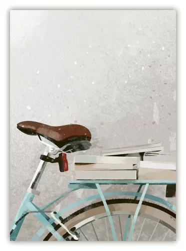 Bike with Books, Postcard