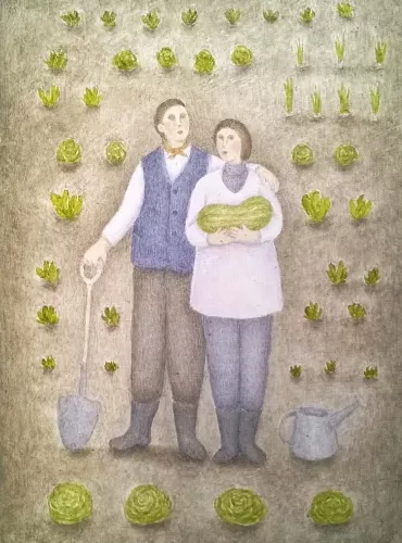 The Gardeners, Greeting Card