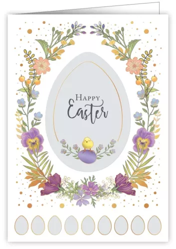Easter Flower Garland, Greeting Card