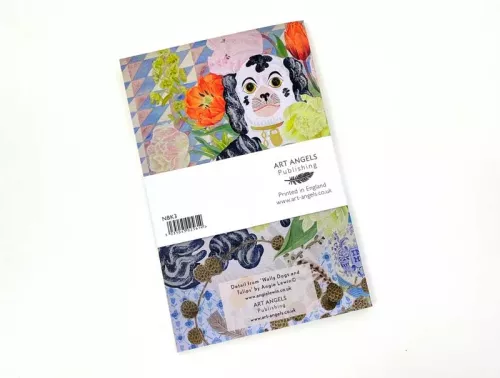 Wally Dogs and Tulips thread sewn notebook