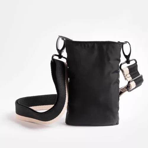 Black Casual Padded Phone Bag