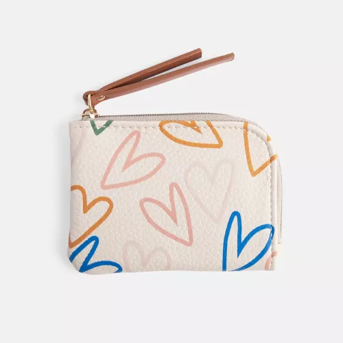 Multi Hearts Corner Purse