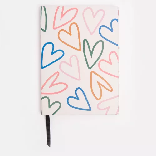 Multi Hearts Small Casebound Notebook