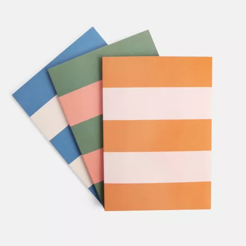 Stripe Set of 3 Notebooks