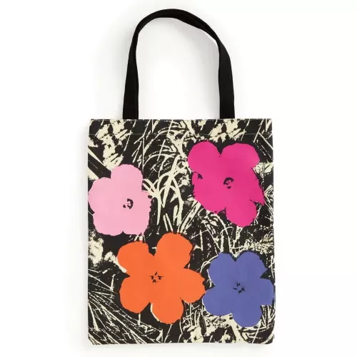 Warhol Flowers Canvas Tote Bag - Pink (Other)