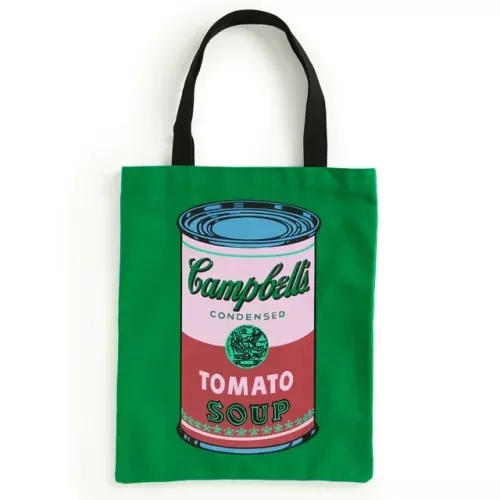 Warhol Soup Can Canvas Tote Bag - Green (Other)